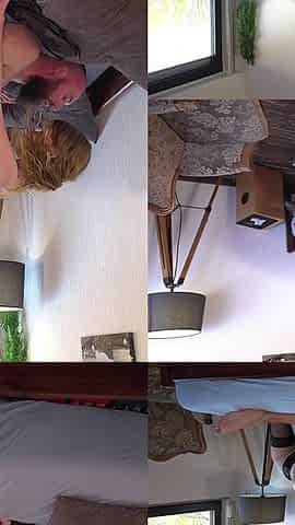 Horny Hard Threesome Fuck Ends with Cum Kiss!