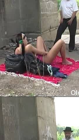 Olds Fuck Dolls - Old Prick Pavel Terrier Pounds Young Czech Girl Anette Under a Bridge