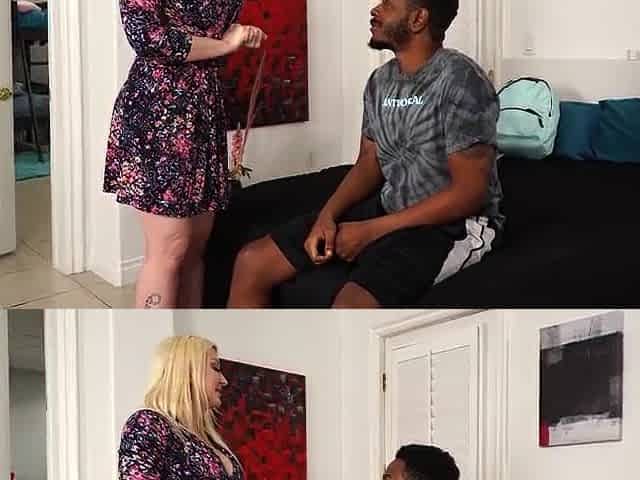 Leya finds her old clips in my porn stash from her secret past