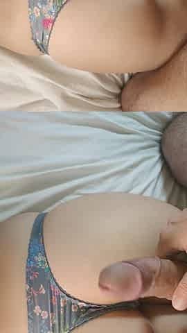 I masturbate and cum on my roommate's booty and pants POV