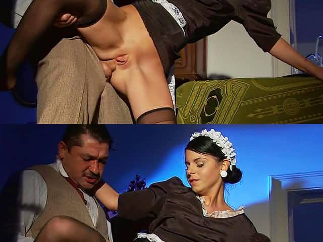 Slutty maid in anal hardcore