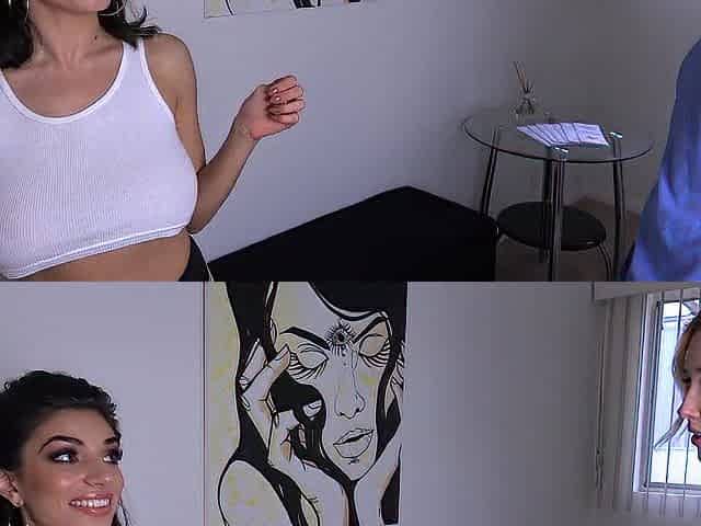 Hawt lesbo sex on the massage table