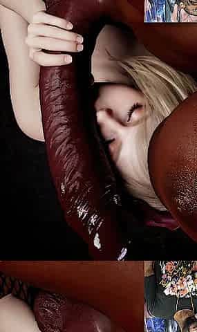 Ashley Likes Large Breast Booty Transgender BBC As That babe Licks And Strokes Off That Hard Ebony Jock
