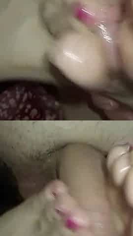 Toes and Soles in Close-up as I Have His Cock Between My Feet