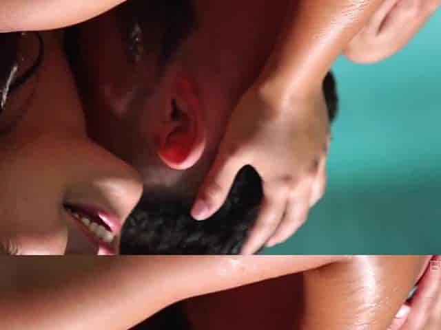 Outdoor pool hot fuck with stunning MILF in bikini Rissa May
