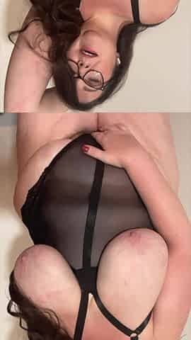 Busty BBW MILF Plays in Sheer Lingerie
