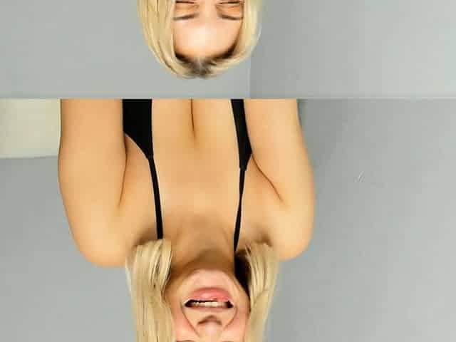 Thick British Blonde Teases with Dildo in Her