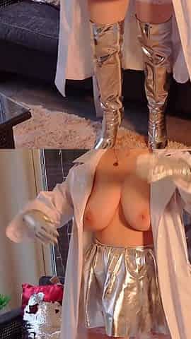 JOI Jerk off Instructions. Otk Boots, Leather Gloves, Masturbation in Pvc Coat!