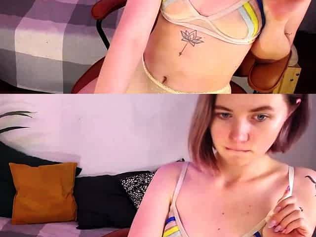 Curly Blonde Teen Records Solo Dildo Masturbation More at