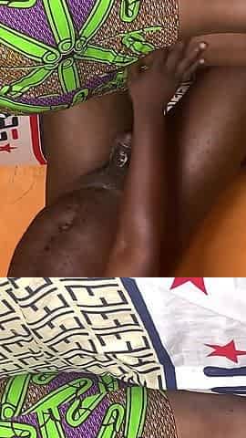 Village Ebony Teen Fucked on Bed