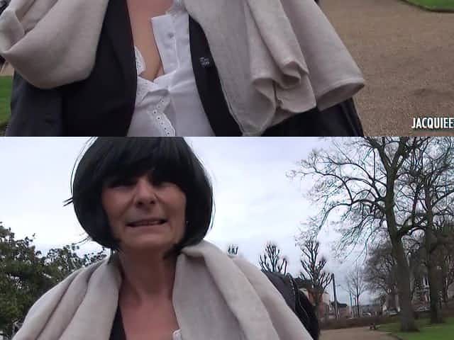 French Granny let stranger fuck her in the kinkiest way