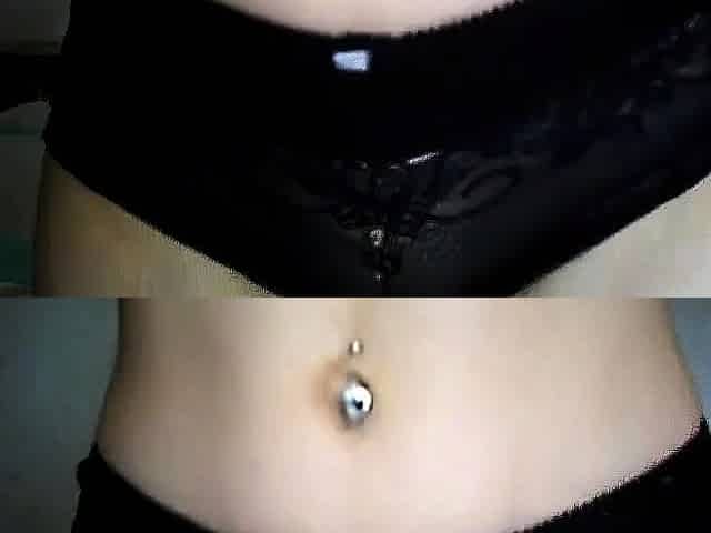 Small tit brunette amateur tugs on a big willie