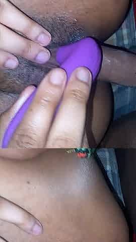 Black soaked vagina play