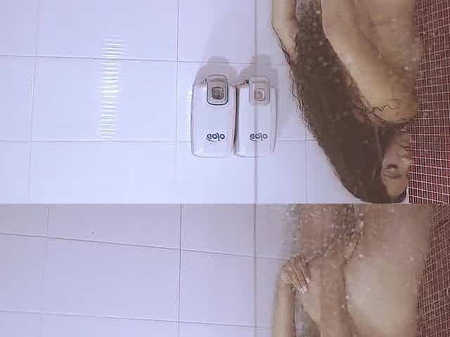 My husband spies on me in the shower, he turns me on so much that I fuck him before finishing.