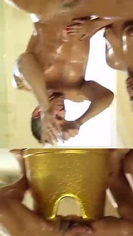 Hairy adorable girl rides a stiff one