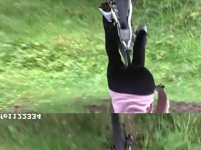 Calm tour became wild screwing in public park