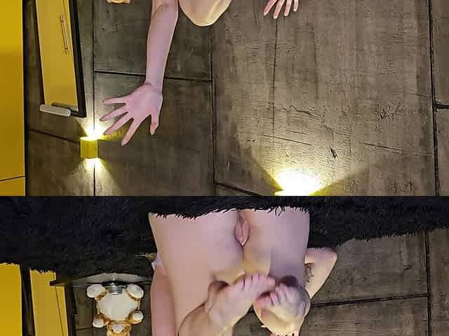 Gamer Girl Alice Klay Got Cumshot on the Floor