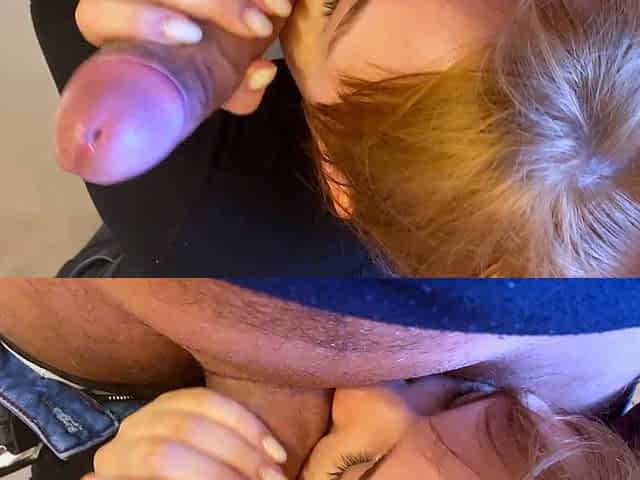 When she saw that cock, she just couldn't stop sucking