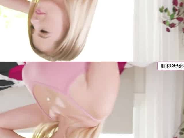 Blonde lesbian teen scissoring with her sexy best friend