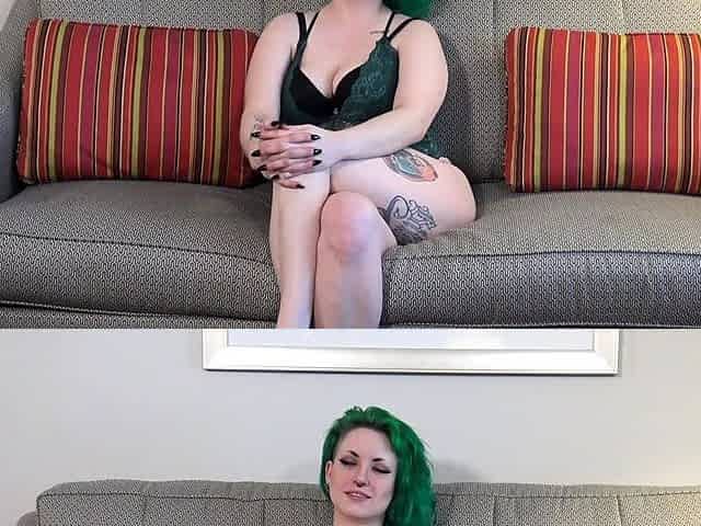 POV blowjob footjob handjob with Karla Kush eating cum