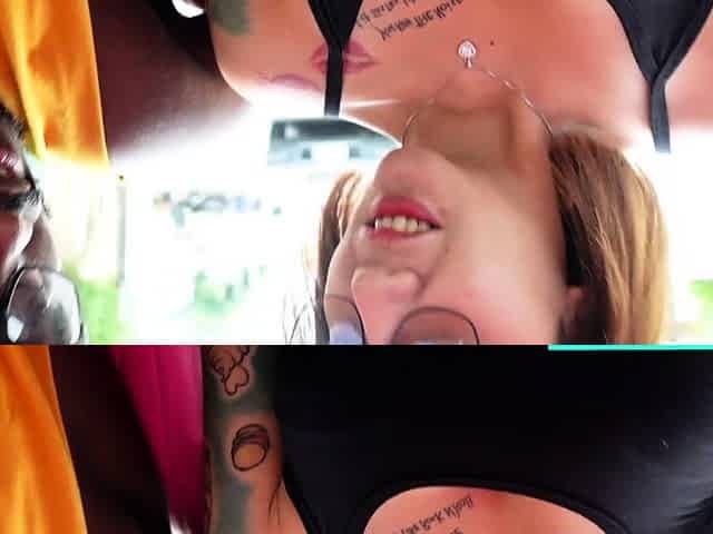 Busty Thai MILF picked up for a dirty interracial threesome