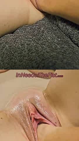 Pussy Fisting, Gaping & Stuffing Soaked Renea's Gaping Pussy