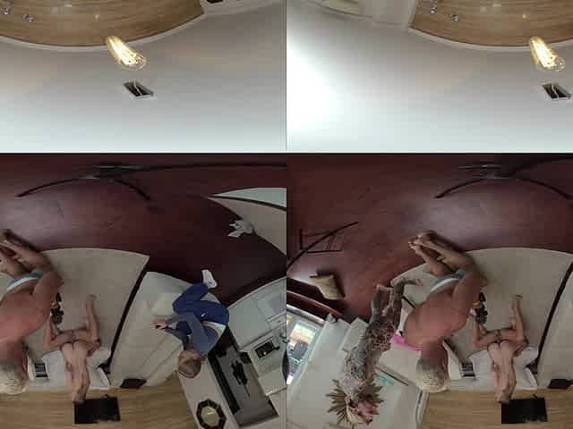 Polly Yangs Vr Part Three - Perfect Body Blonde Double Penetrated (Dp) In First Gangbang