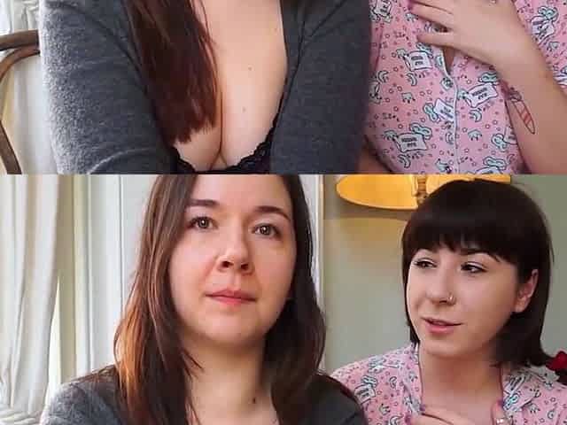 Two Hairy German Brunette Lesbians Playing With Thick White