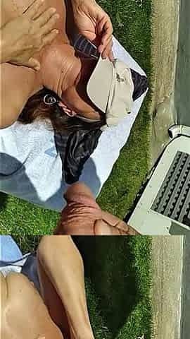 Candi Annie Back Yard Cum Lover