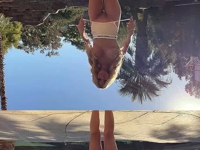 At the pool in my Brazzers outfits
