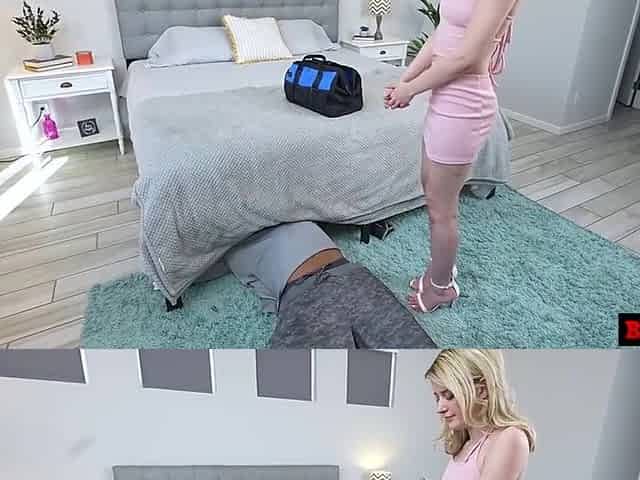 Bbc Slut Uses Her Fuck Hole To Help Stuck Handyman