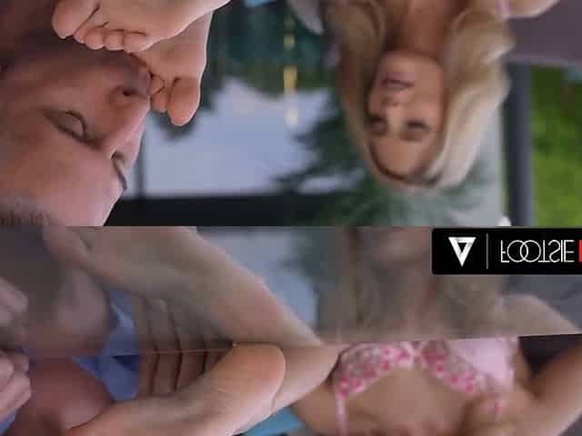 Candee Licious And Toby Lockwood In Sexy Girl Gives A Footjob And Gets Hot Cum On Her Feet