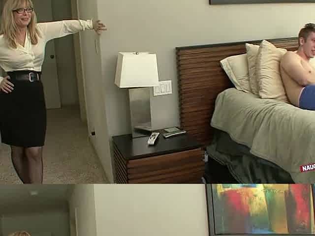 That babe caught a stud jerking lengthy ramrod in his room and couldnt resist trying it