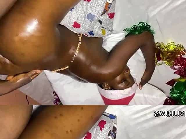 Ravishing holiday free bang with Black stepsister
