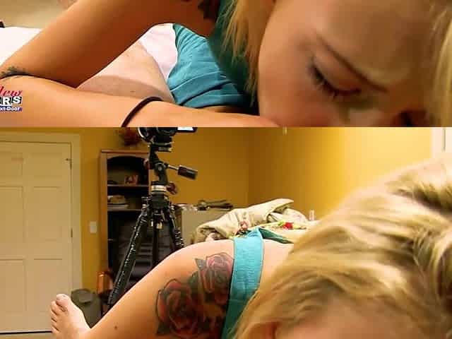 Slender Brunette hair Olyssia Sucks A Hard Dick And Gets Jizzed!