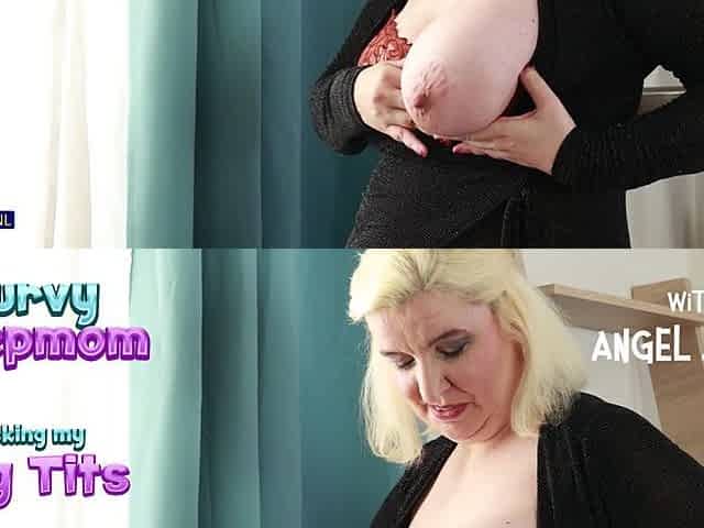 Having Sex With My Curvy Stepmom Angel Zuzee And Fuck Her Between Her Big Tits