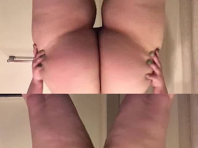 Thick Lalin girl twerking cool butt after shower