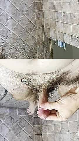 Jake Colt wanking in the standup shower