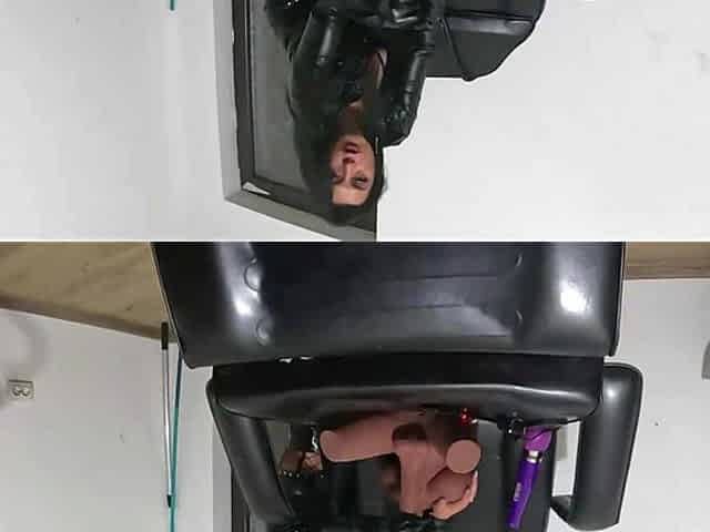 Leather Fetish Domination Playing with a Toy, Dildos & Dirty Talk 300