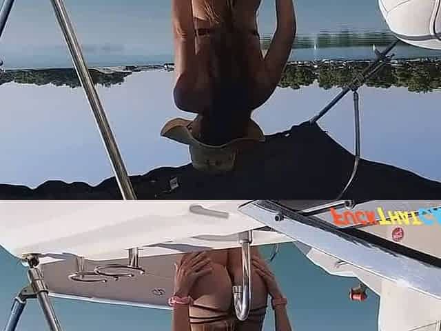 Public Masturbation on a Boat - Hot Solo Female Orgasm