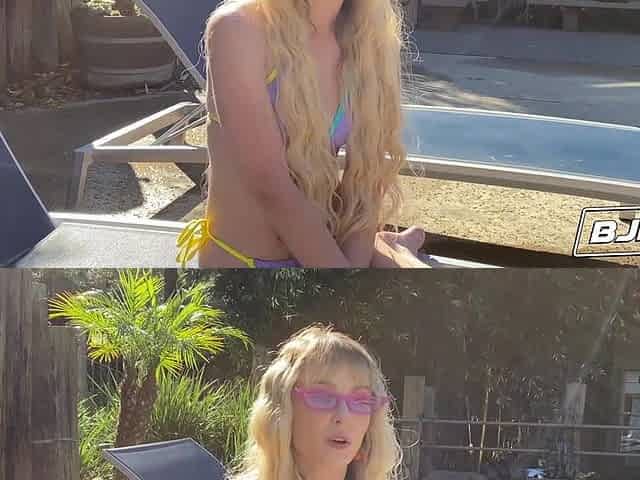 BJRAW Hawt blond Lilly Bell sucking knob and eating booty