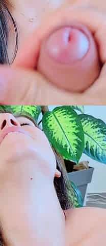 Homemade amateur closeup pov cumshot