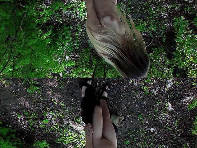 Virgin masturbation in the woods, publicly banging myself with my fingers in my snatch. 4K 60FPS