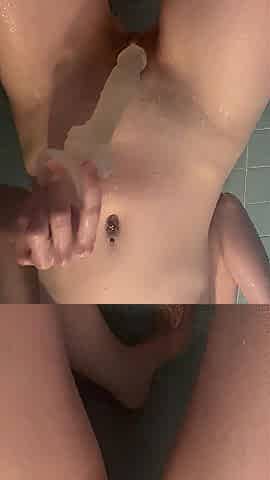 Youthful small playgirl banging her gorgeous pink twat with sextoy