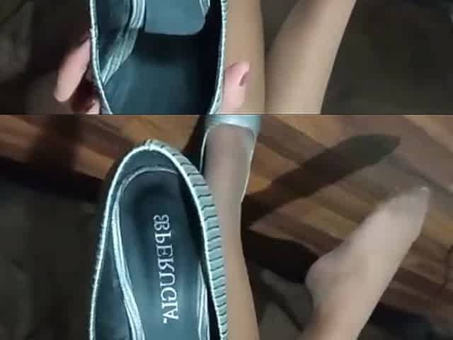 Nylon Feet Sniffing Jerk off Instructions