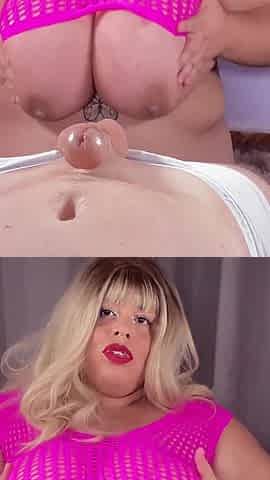 SSBBW Angel Tit Fucks a Hard Cock