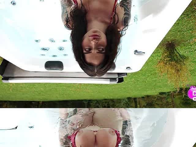 Breasty Neighbour Sneaks into My Sexy Tub: Moist Cowgirl Ride
