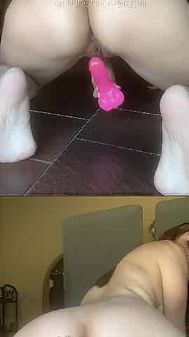 Marvelous Latin Beauty Masturbating in Doggy Style!
