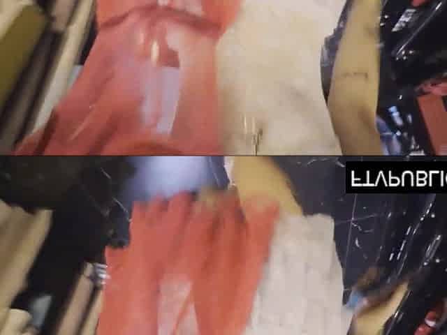 Public mall changing room risky masturbation