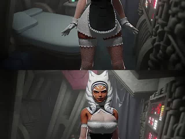 Ahsoka XXX - Ahsoka Tano's Maid suit from Star Wars